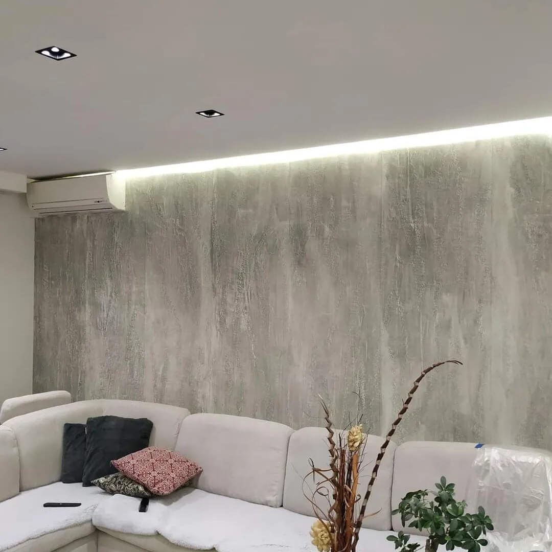 Detalj cementne teksture u tehnici Meteore 10 Cemento (2)